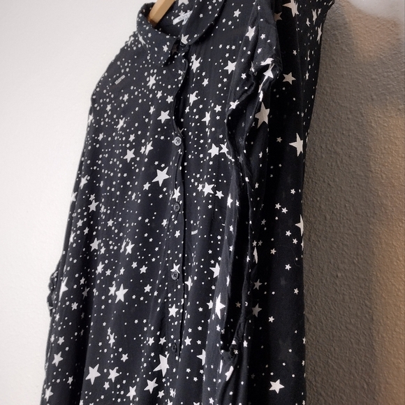 Wildfox Swim Rare Stars Celestial Cover Up Front Button Down Tunic - Picture 10 of 14